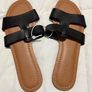 **NEW** J. Crew Black and Brown Casual Sandals